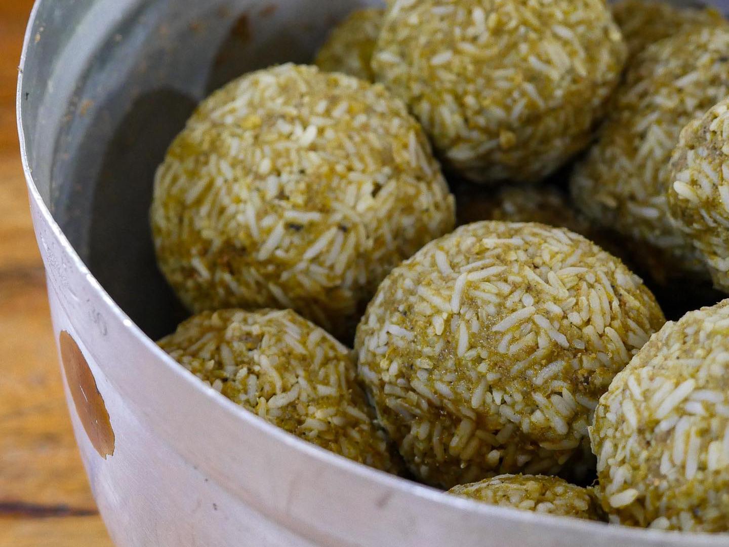 a close up of a bowl of food